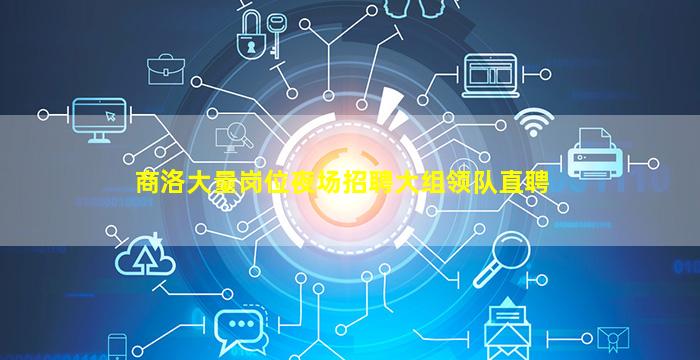 商洛大量岗位夜场招聘大组领队直聘